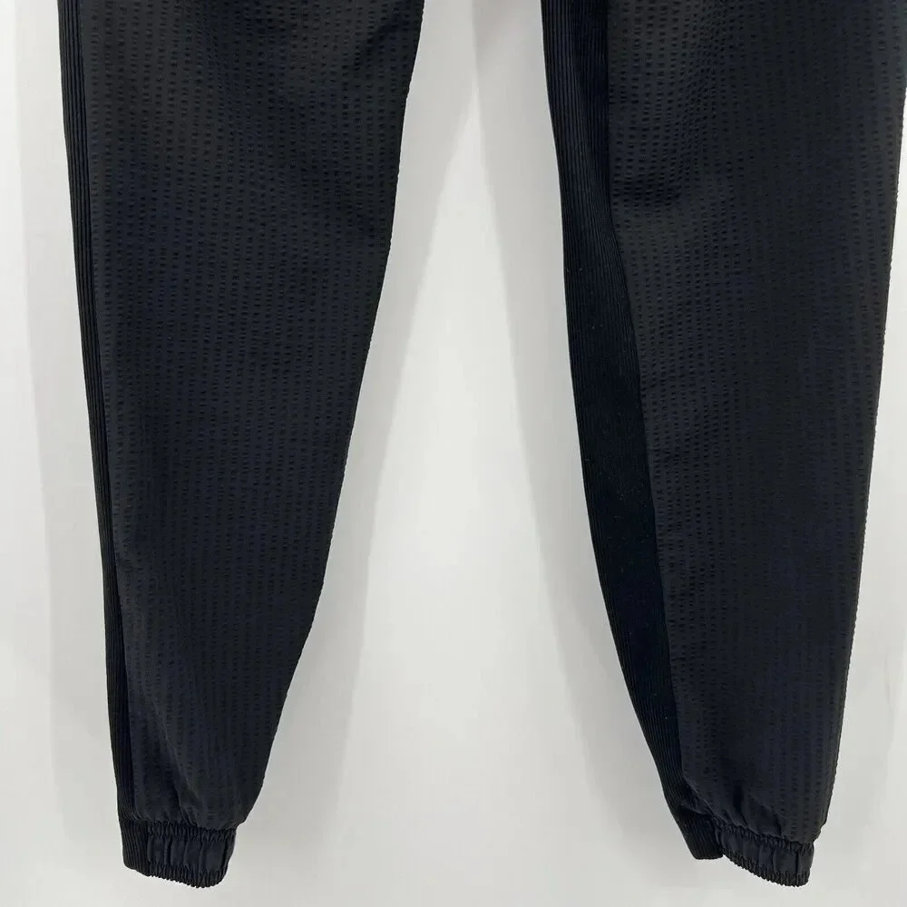 Athleta Black Textured Brooklyn Jogger Stretch Tapered Leg 566689 Women’s Size 0 - Picture 7 of 10